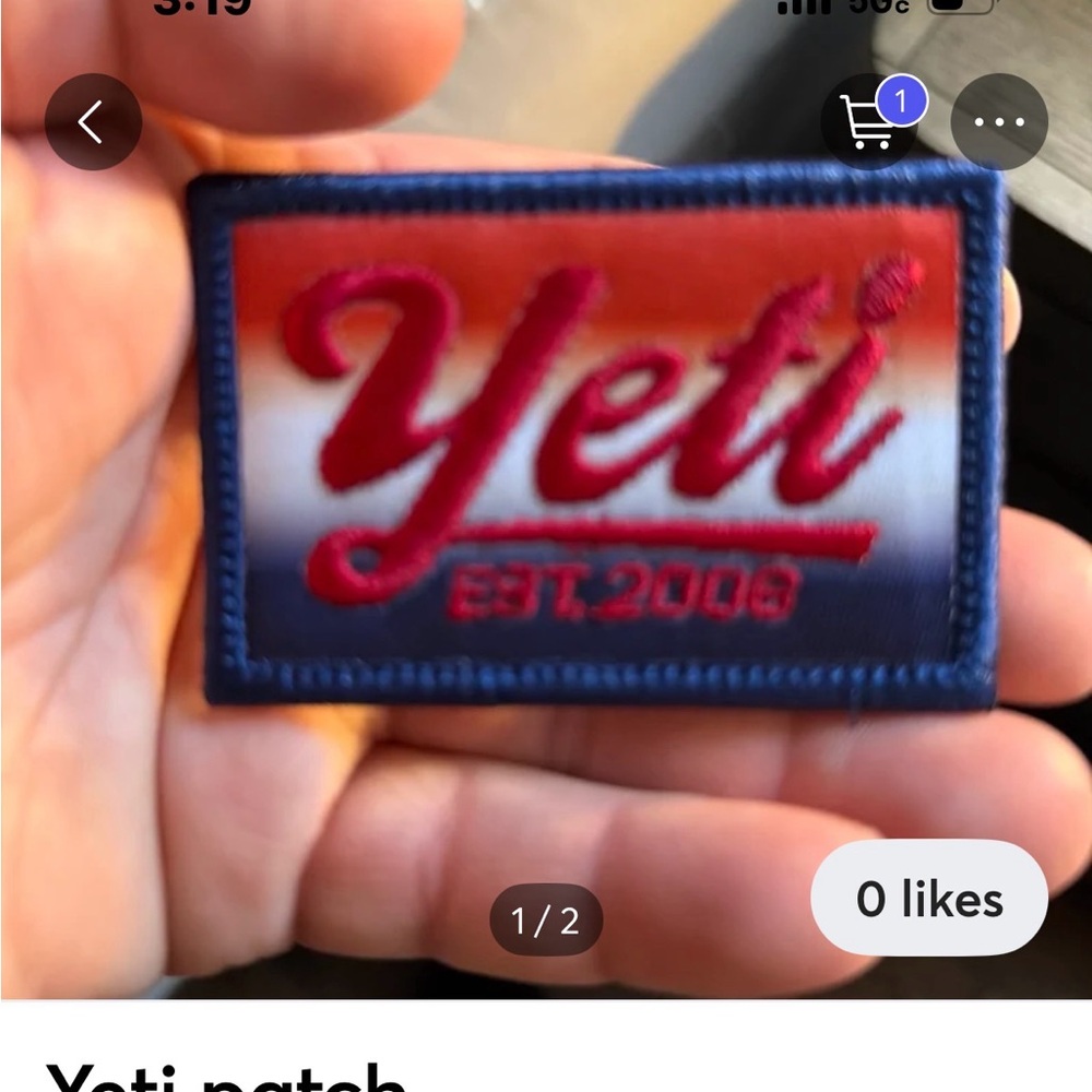 Yeti Blue and Red Patch